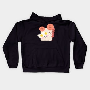 Eggs and bacon, we are tasty when we hug Kids Hoodie